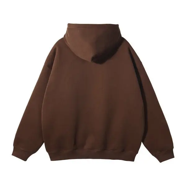 MAQVOB EU US Size High Quality Streetwear Autumn Winter Fleece 350G Double-Sided Zipper Loose Sweatshirt Hoodies