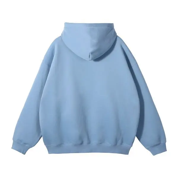 MAQVOB EU US Size High Quality Streetwear Autumn Winter Fleece 350G Double-Sided Zipper Loose Sweatshirt Hoodies