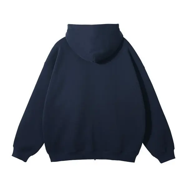 MAQVOB EU US Size High Quality Streetwear Autumn Winter Fleece 350G Double-Sided Zipper Loose Sweatshirt Hoodies