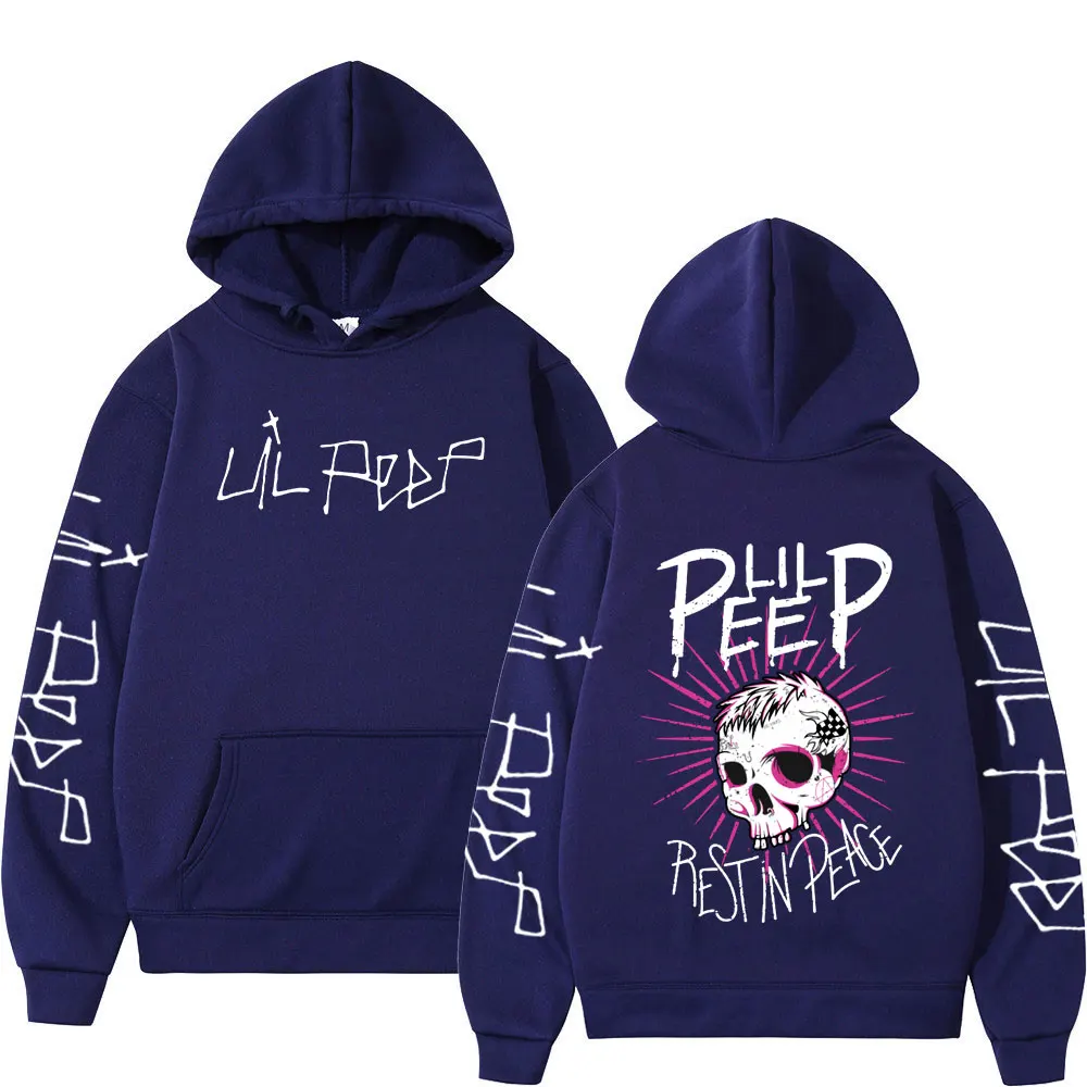 Rapper Lil Peep CryBaby Skeleton Hoodies Men Women Clothing Fashion Vintage Hip Hop Oversized Sweatshirt Casual Gothic Pullovers
