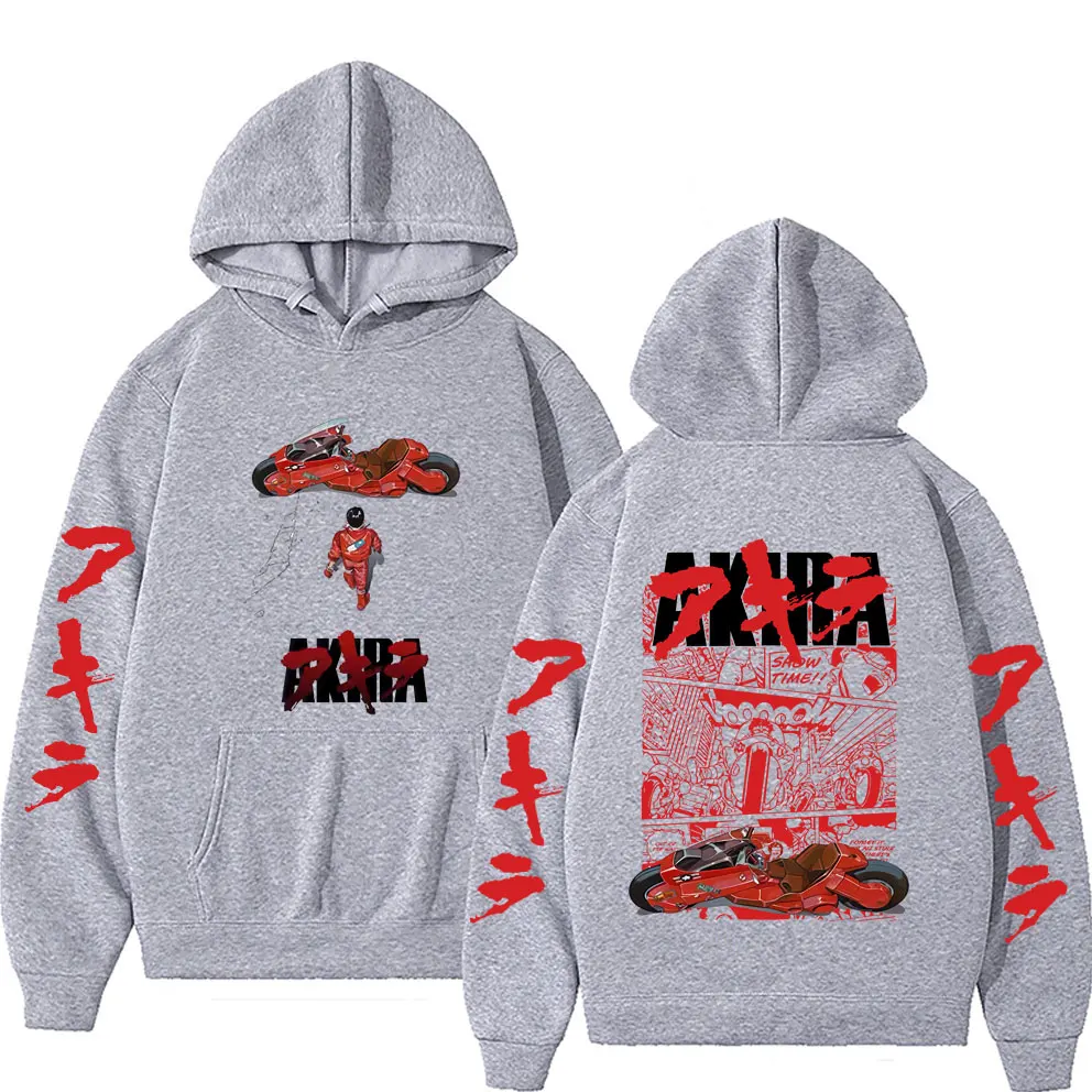 Japanese Science Fiction Cartoon Movie Anime Akira Shotaro Kaneda Graphic Hoodie Men Women Hip Hop Vintage Oversized Sweatshirt