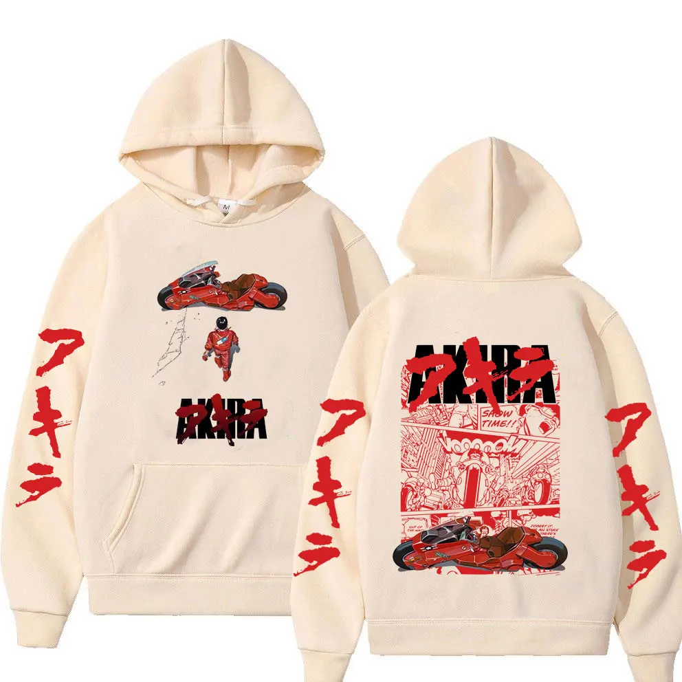 Japanese Science Fiction Cartoon Movie Anime Akira Shotaro Kaneda Graphic Hoodie Men Women Hip Hop Vintage Oversized Sweatshirt