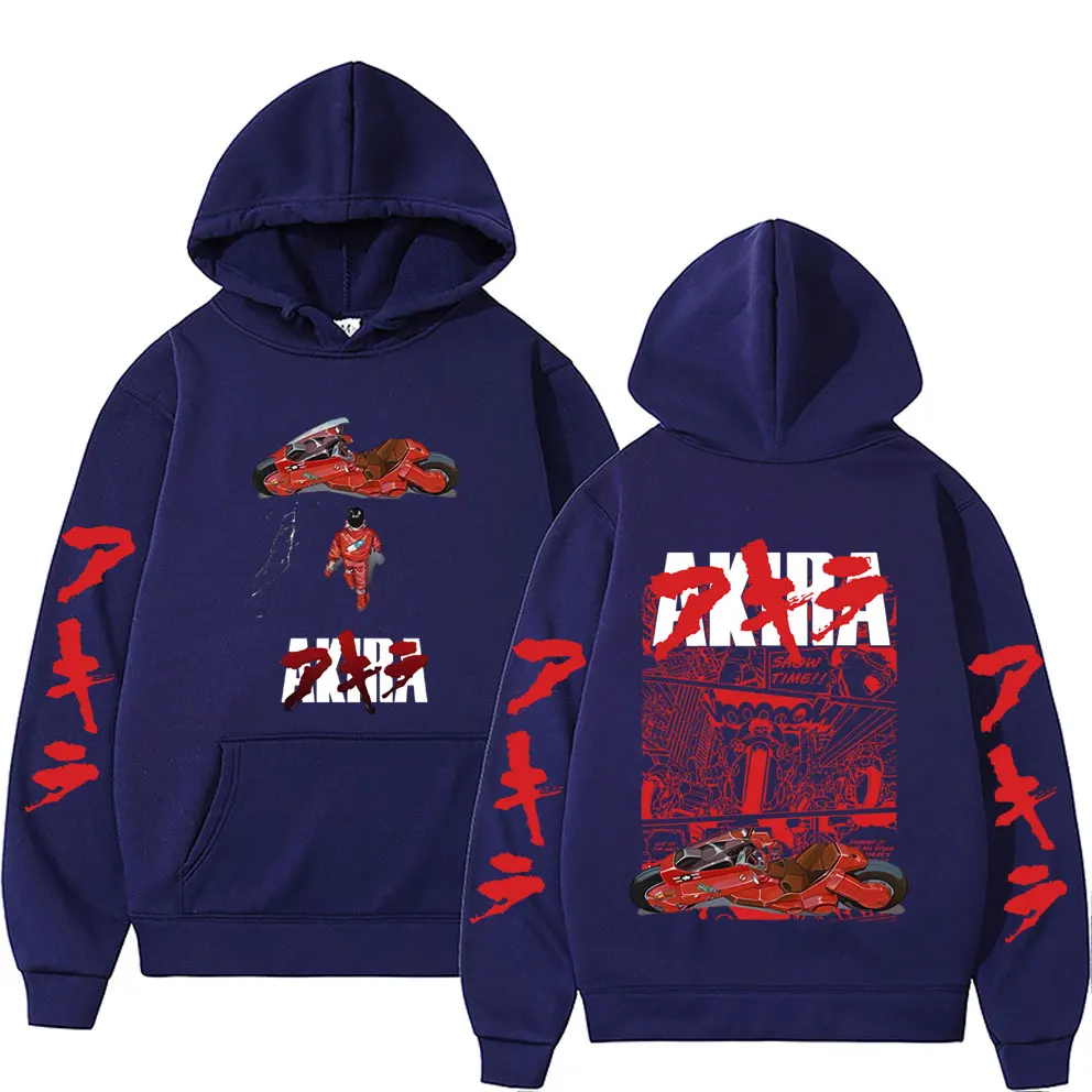 Japanese Science Fiction Cartoon Movie Anime Akira Shotaro Kaneda Graphic Hoodie Men Women Hip Hop Vintage Oversized Sweatshirt