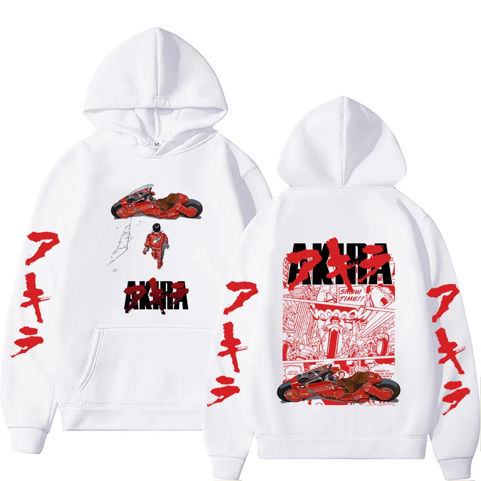 Japanese Science Fiction Cartoon Movie Anime Akira Shotaro Kaneda Graphic Hoodie Men Women Hip Hop Vintage Oversized Sweatshirt