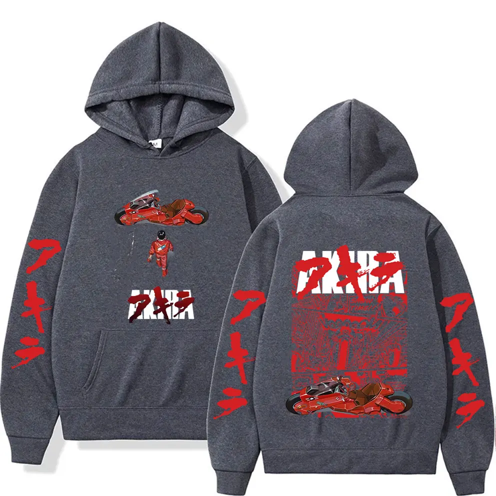 Japanese Science Fiction Cartoon Movie Anime Akira Shotaro Kaneda Graphic Hoodie Men Women Hip Hop Vintage Oversized Sweatshirt