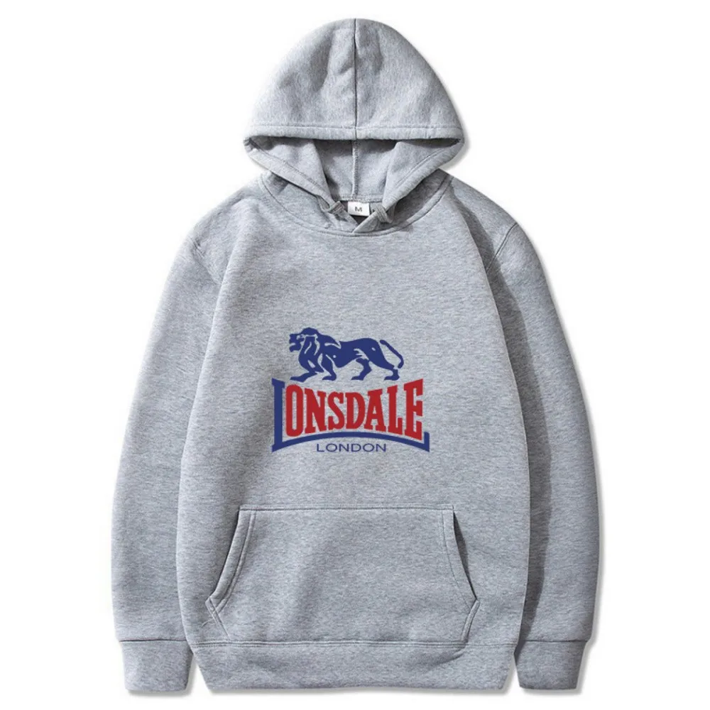 LONSDALE logo print men's casual and stylish hooded sweater/sweatshirt for spring and autumn.
