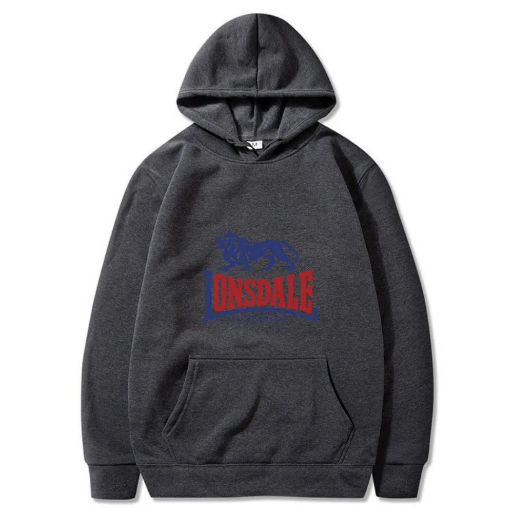 LONSDALE logo print men's casual and stylish hooded sweater/sweatshirt for spring and autumn.