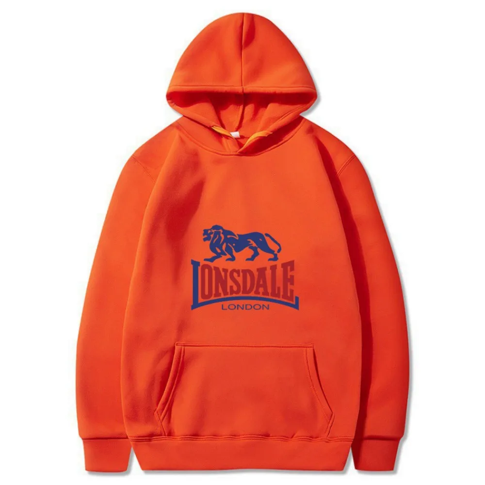 LONSDALE logo print men's casual and stylish hooded sweater/sweatshirt for spring and autumn.