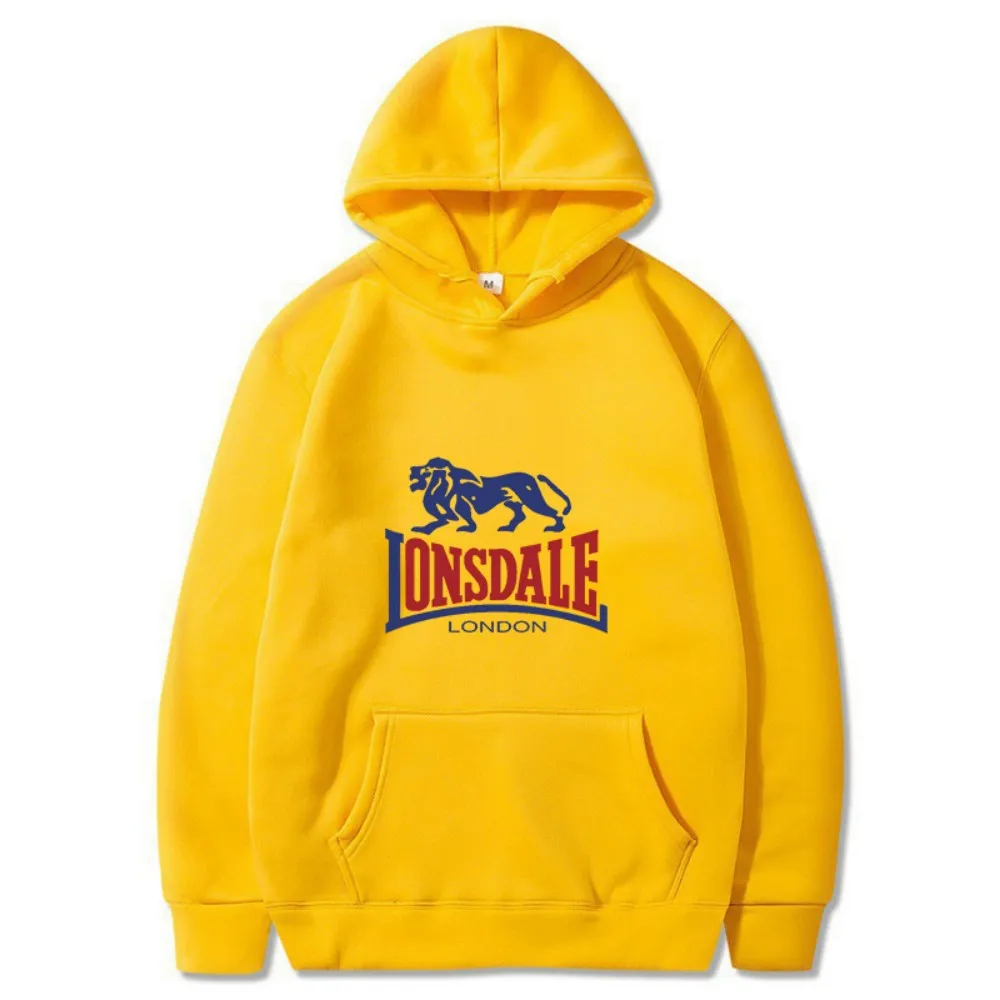 LONSDALE logo print men's casual and stylish hooded sweater/sweatshirt for spring and autumn.
