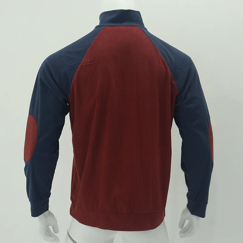 2026-Autumn-Winter-Men-Contrast-Color-Corduroy-Stand-Collar-Sweatshirt-Slim-Fit-Long-Sleeve-Pullover-Retro-Urban-Daily-Street-Ca