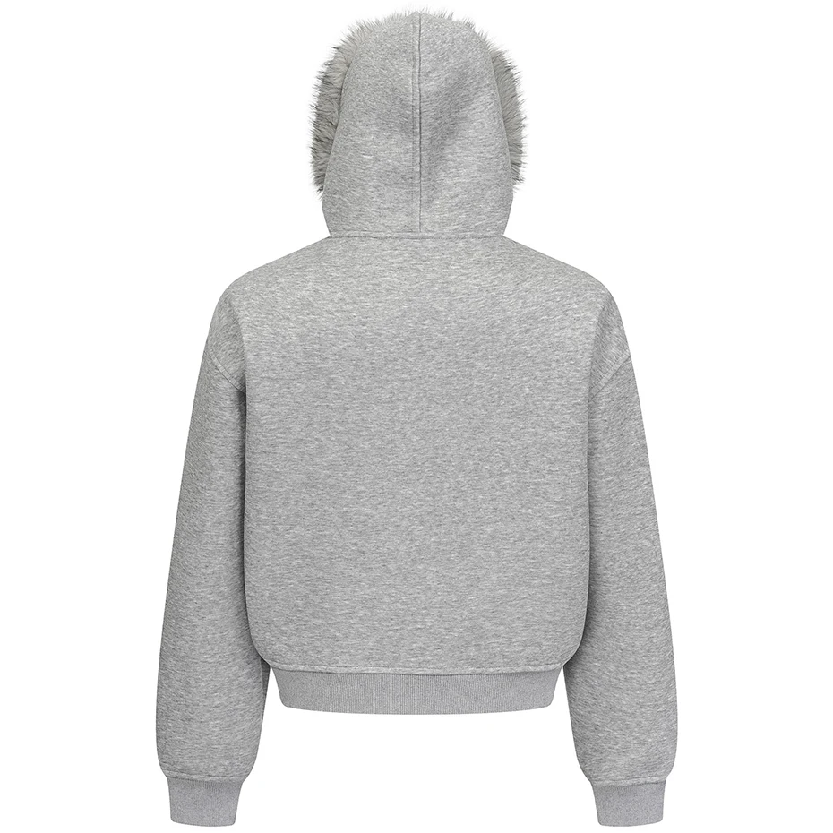 Fur Collar Hoodies Men Streetwear Harajuku Hip Hop Oversized Hoodies Jackets Casual Loose Solid Hoodie Sweatshirts