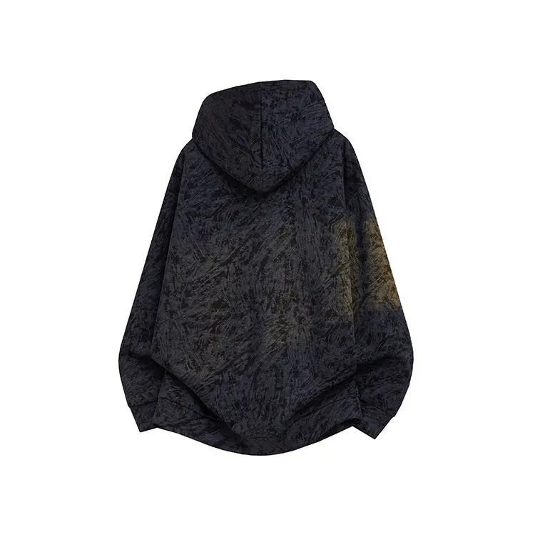 Autumn New Men's Oversized Loose Hoodie Y2k Streetwear Winter Thick Fashion Embroidery Label Hooded Sweatshirt Japan Streetwear