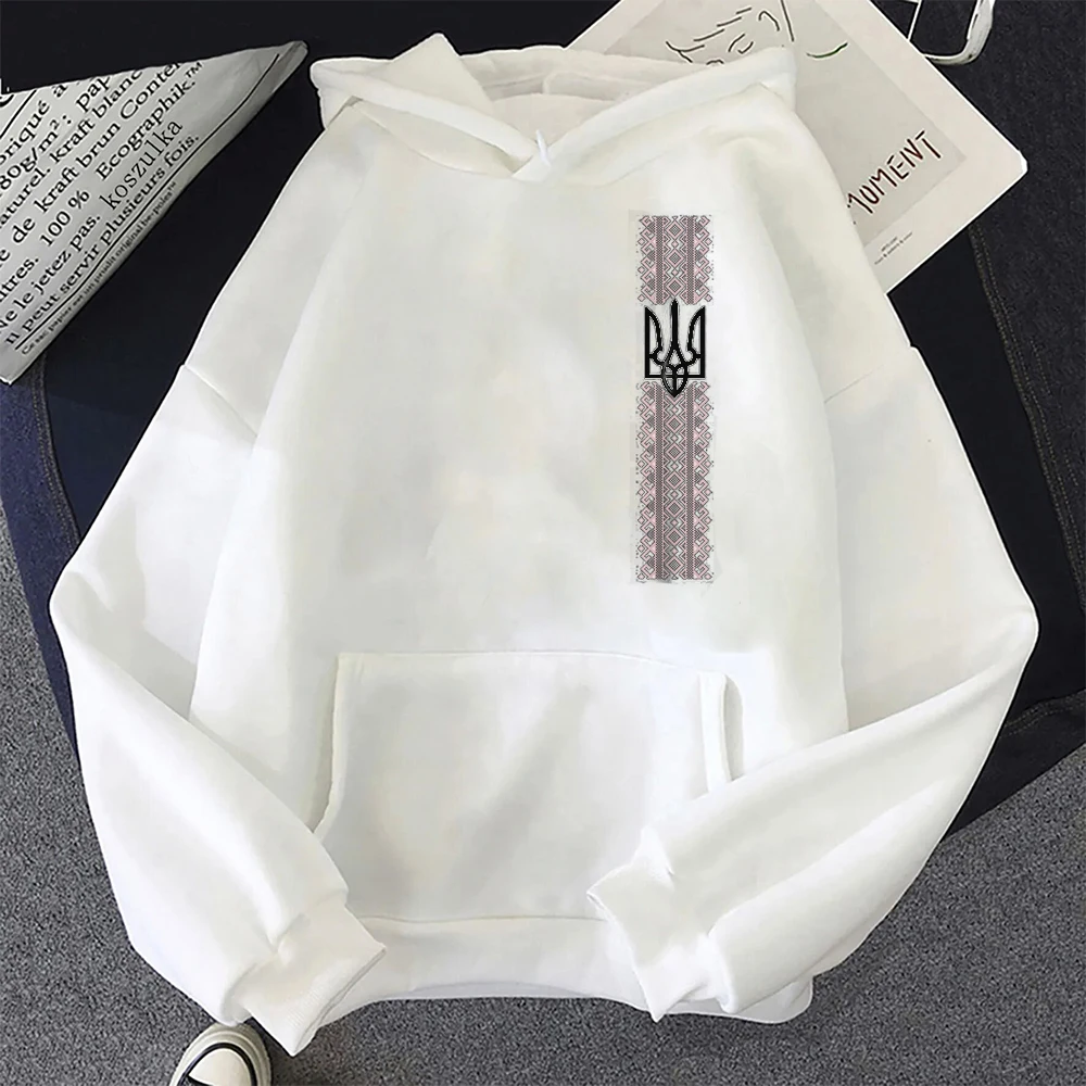 Ukrainian Patriotic Graphic Printed Modal Hoodie Streetwear Tee Ukraine Trident Woman Hoodie Ukraine Coat of Arms Men Hoodie
