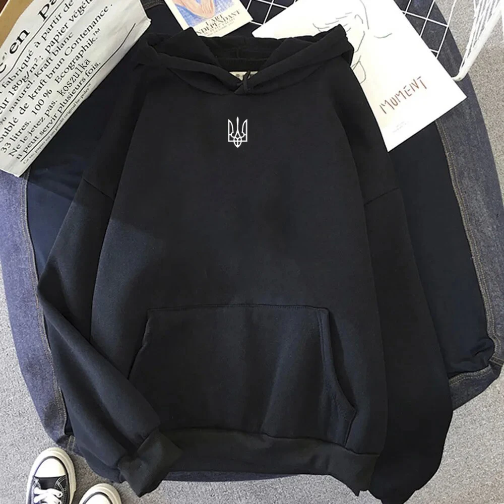 Ukrainian Patriotic Graphic Printed Modal Hoodie Streetwear Tee Ukraine Trident Woman Hoodie Ukraine Coat of Arms Men Hoodie