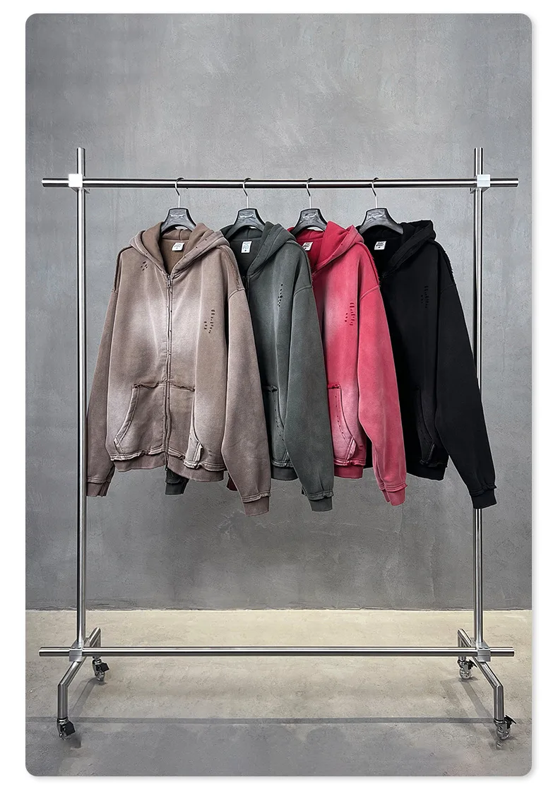 IEFB Men's Clothing High Street Hooded Sweatshirt Men 2026 Autumn American Style Trendy Loose Zipper Hoodeies Cardigan 9X1435