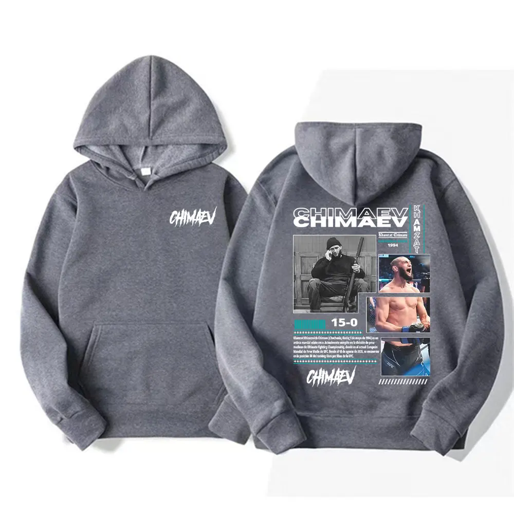 Khamzat Chimaev Graphic Cover Hooded Men Women Fashion Vintage Long Sleeve Sweatshirt Comfort Casual Oversized Hoodie Streetwear