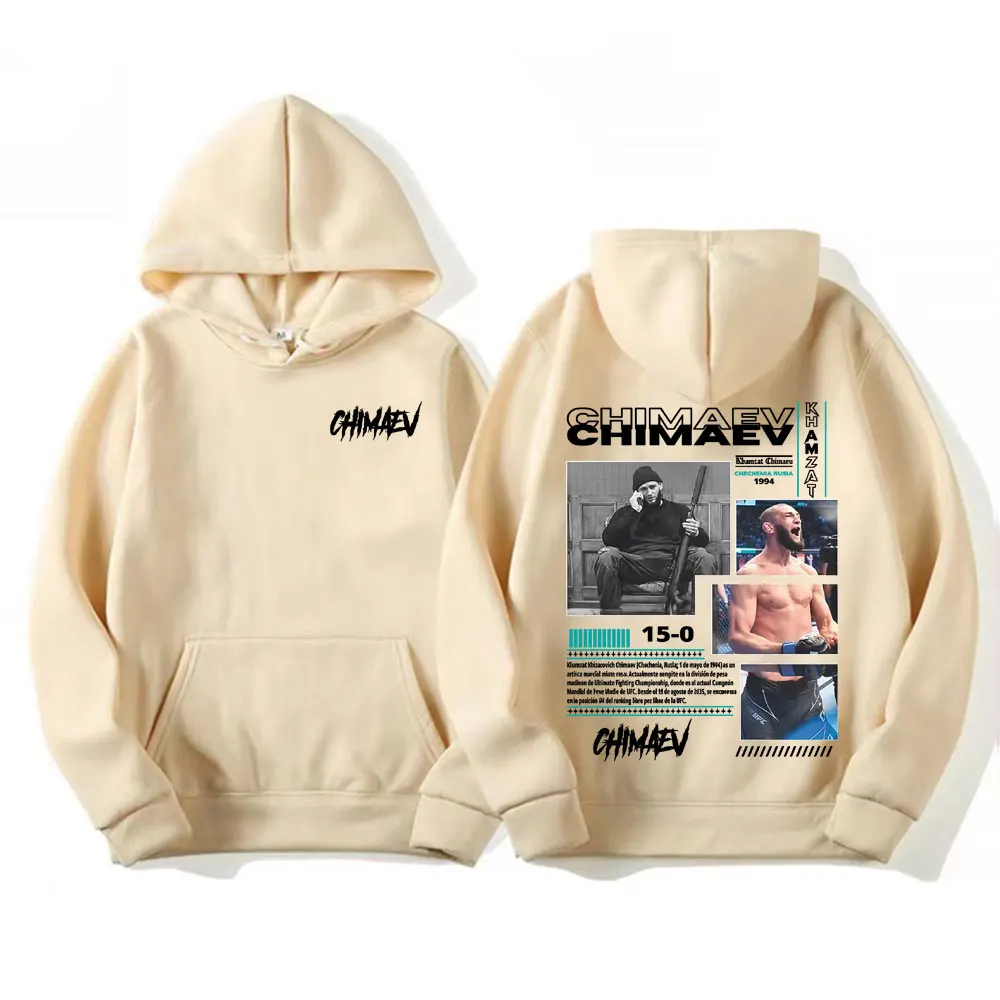 Khamzat Chimaev Graphic Cover Hooded Men Women Fashion Vintage Long Sleeve Sweatshirt Comfort Casual Oversized Hoodie Streetwear