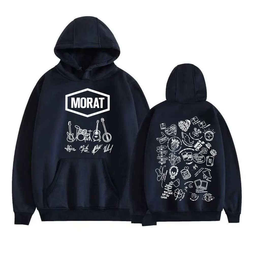 Rock Band Morat Album Tour 2025 Print Hoodies Men's Clothing Harajuku Vintage Gothic Sweatshirt Hip Hop Comfort Casual Pullovers