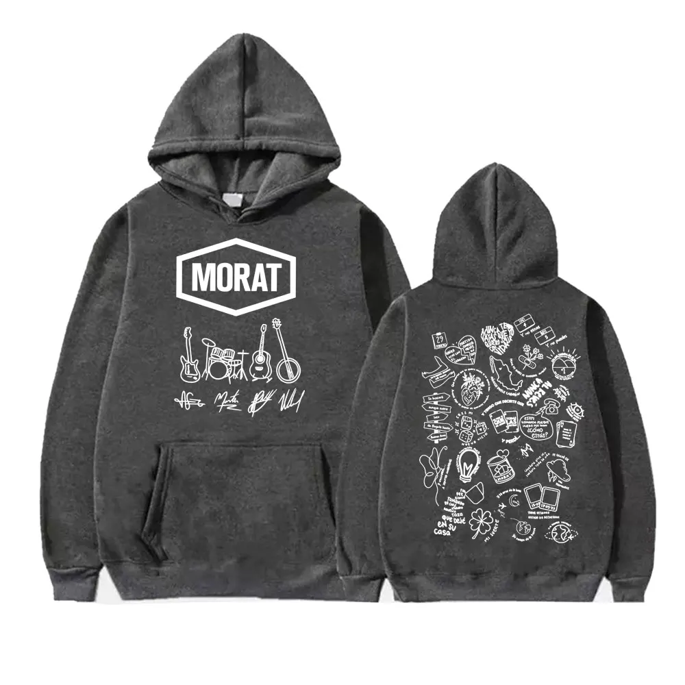 Rock Band Morat Album Tour 2025 Print Hoodies Men's Clothing Harajuku Vintage Gothic Sweatshirt Hip Hop Comfort Casual Pullovers