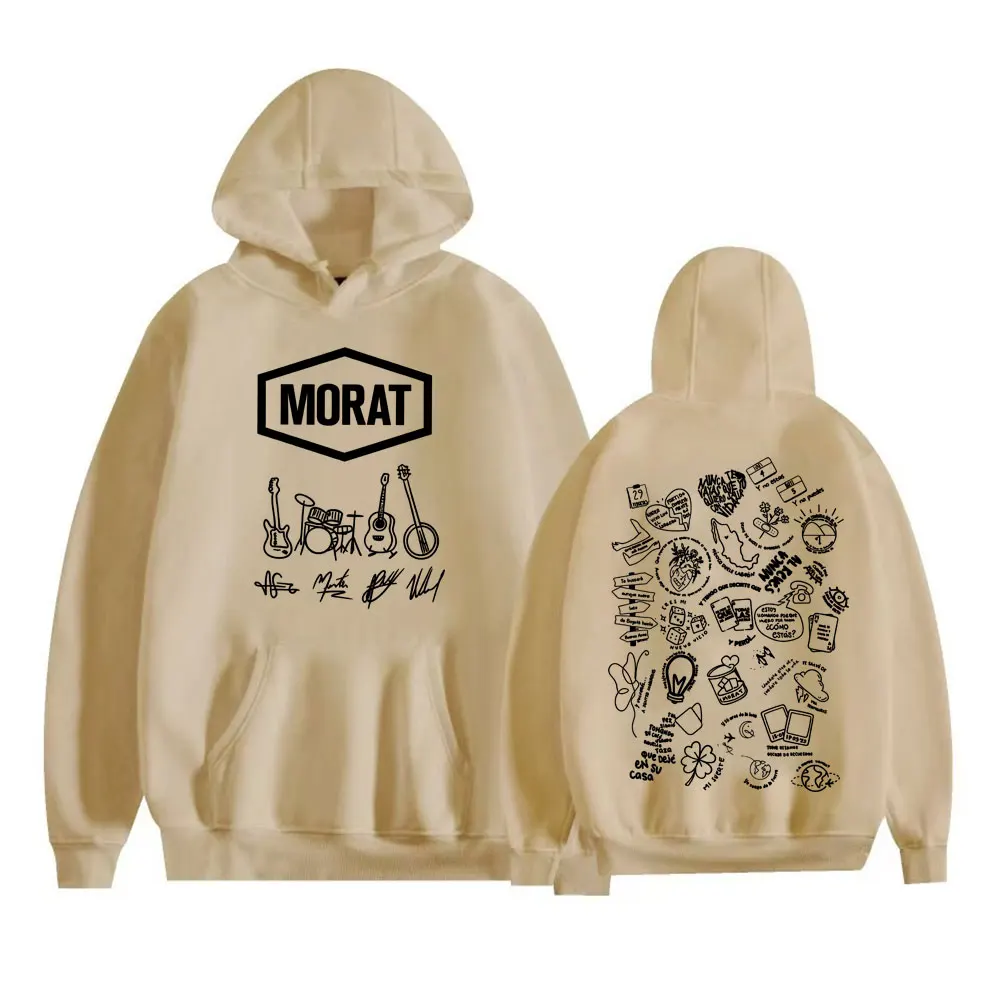 Rock Band Morat Album Tour 2025 Print Hoodies Men's Clothing Harajuku Vintage Gothic Sweatshirt Hip Hop Comfort Casual Pullovers