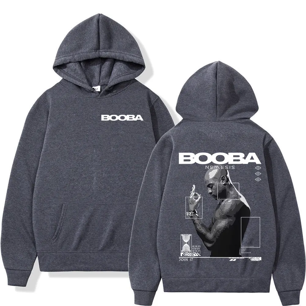 France Rapper Booba Nero Nemesis Hoodies Men's Clothing Retro Fashion Hip Hop Long Sleeves Hooded Sweatshirts Oversized Pullover