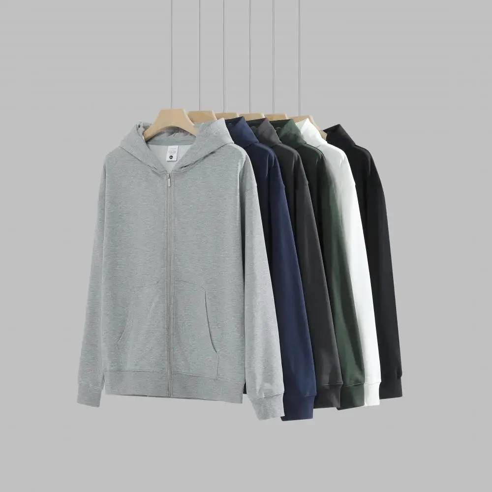 750G Heavyweight Hooded Zipper Sweatshirt Jacket for Men and Women Loose Fit Autumn Winter Thickened Sports Casual Cardigan