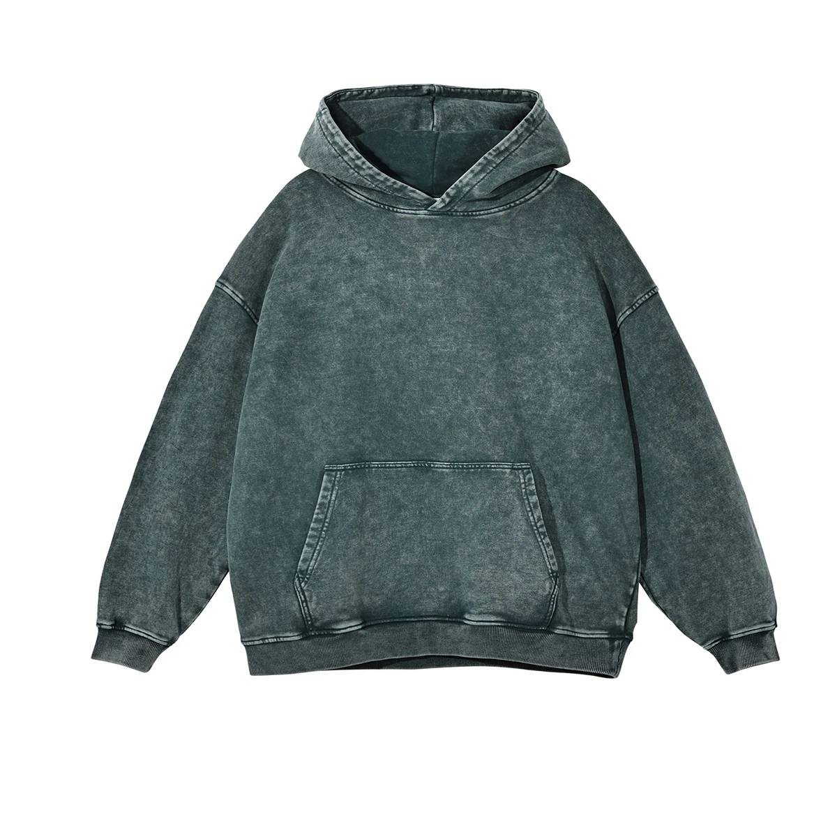 Heavyweight High Street Washed 520G Hooded Sweatshirt Vintage Dark Loose Oversized Unisex Hoodie
