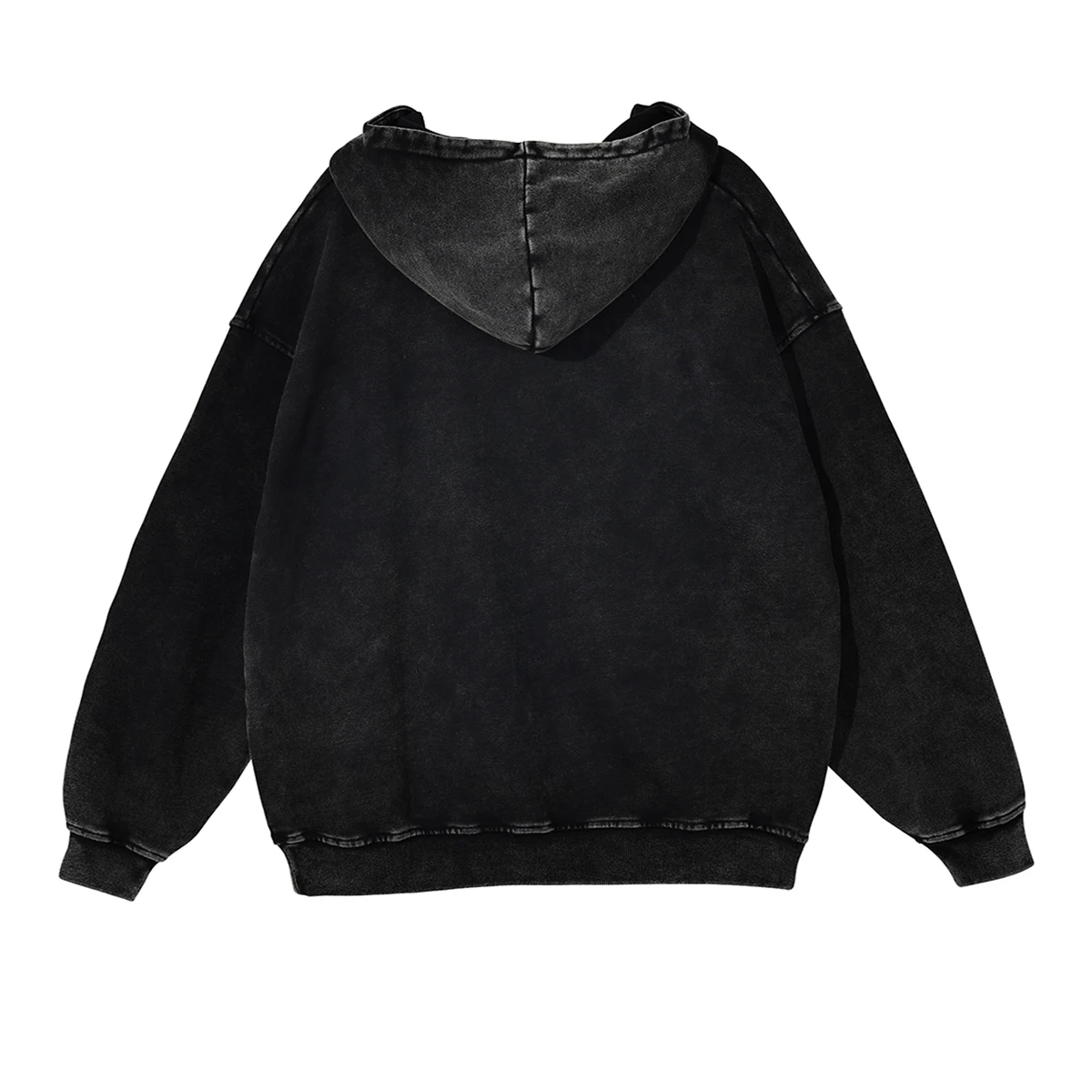 Heavyweight High Street Washed 520G Hooded Sweatshirt Vintage Dark Loose Oversized Unisex Hoodie