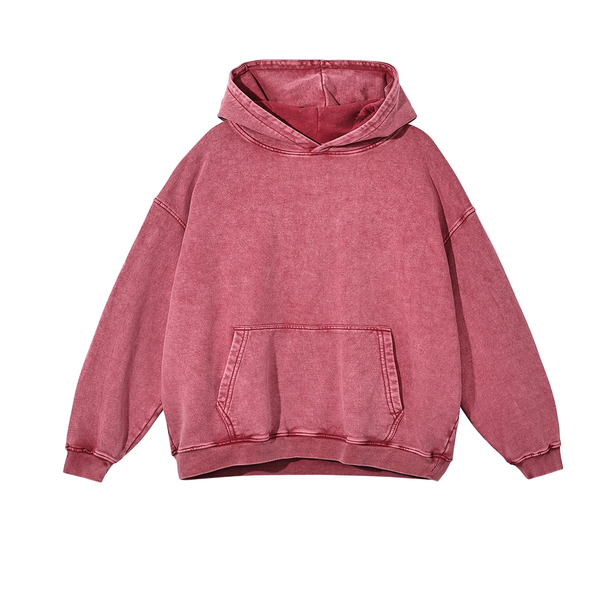 Heavyweight High Street Washed 520G Hooded Sweatshirt Vintage Dark Loose Oversized Unisex Hoodie