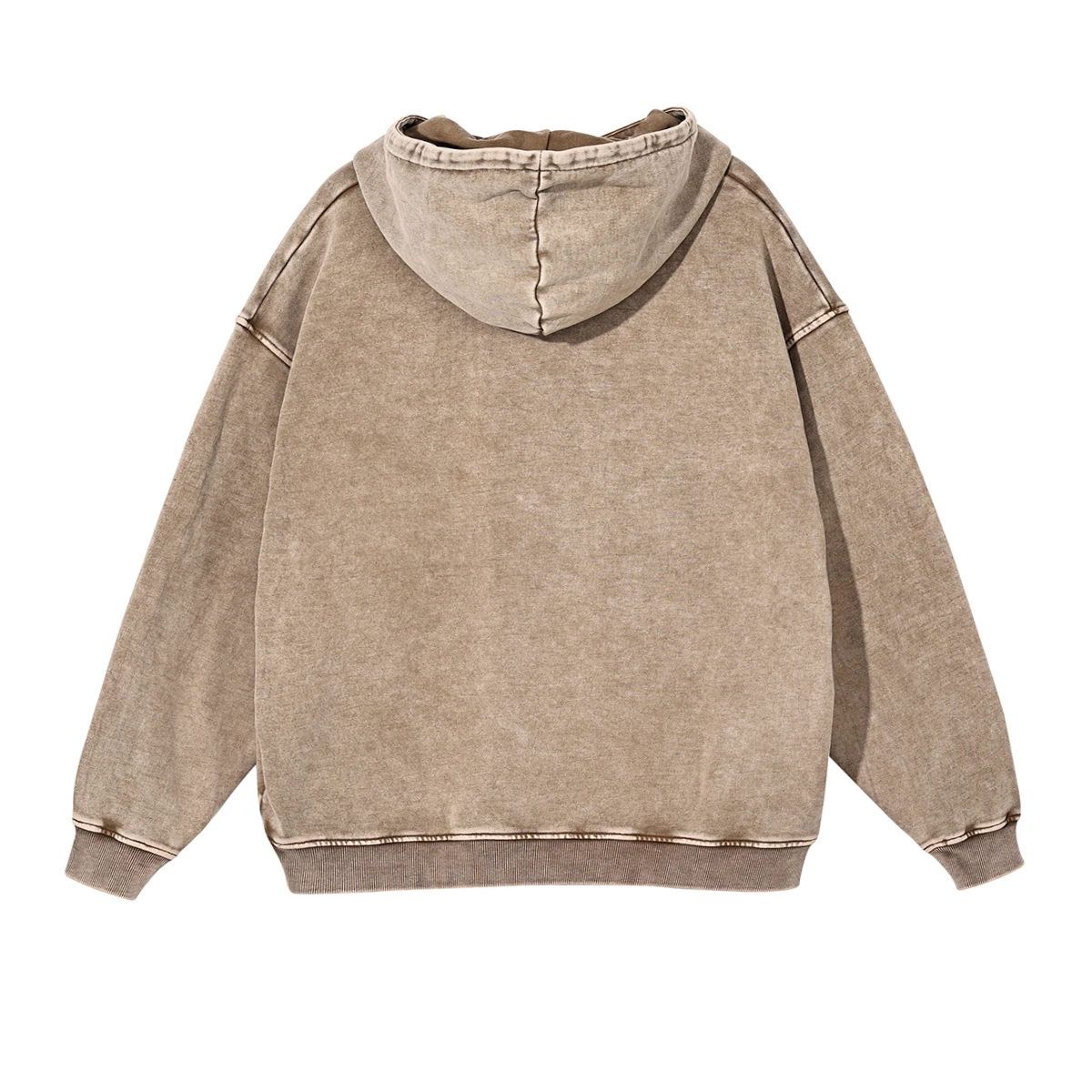 Heavyweight High Street Washed 520G Hooded Sweatshirt Vintage Dark Loose Oversized Unisex Hoodie
