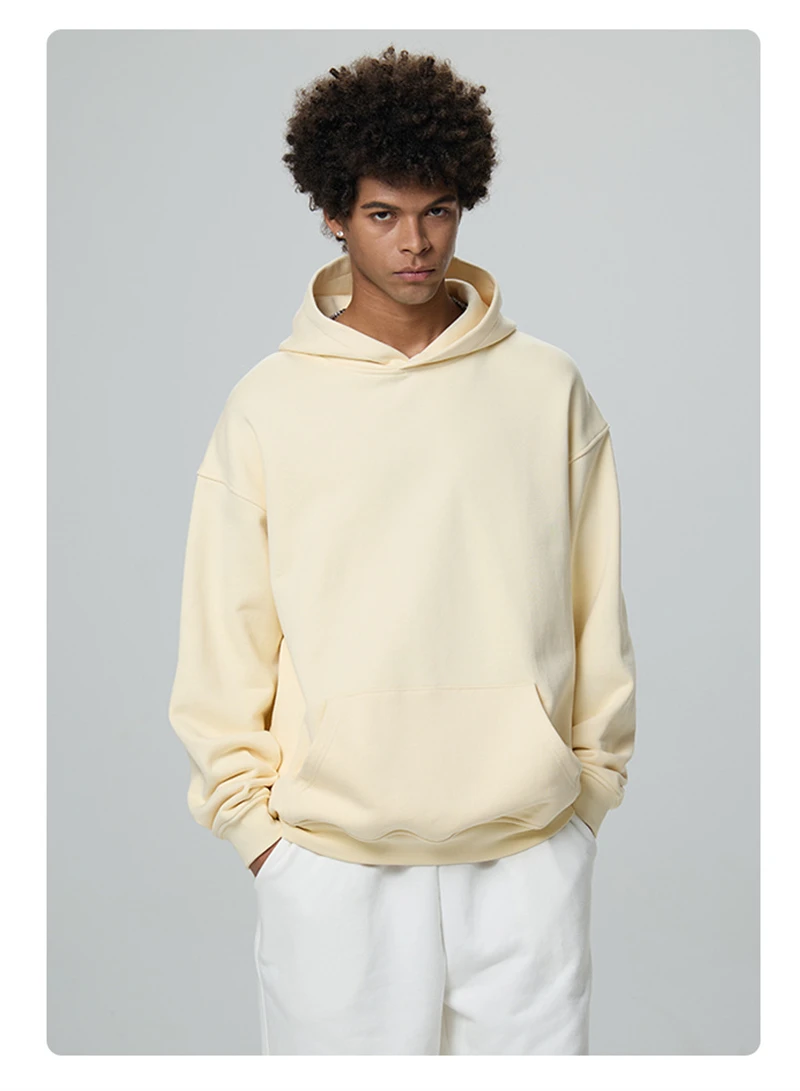 ZODF Fashion Winter 520gsm Man Heavy Weight Hoodie Unisex Loose Warm 100% Cotton Terry Hooded Pullovers Brand Coats HY0030