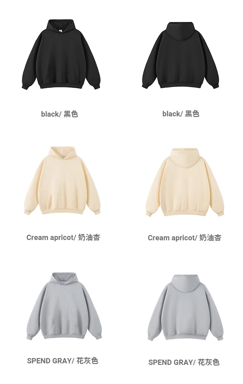 ZODF Fashion Winter 520gsm Man Heavy Weight Hoodie Unisex Loose Warm 100% Cotton Terry Hooded Pullovers Brand Coats HY0030