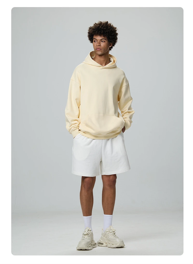 ZODF Fashion Winter 520gsm Man Heavy Weight Hoodie Unisex Loose Warm 100% Cotton Terry Hooded Pullovers Brand Coats HY0030
