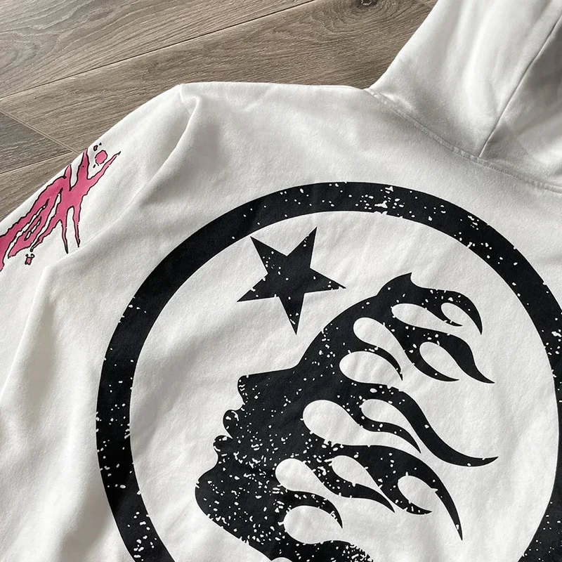 HS Flame Glitter Zip-Up Glitter fleece hoodie