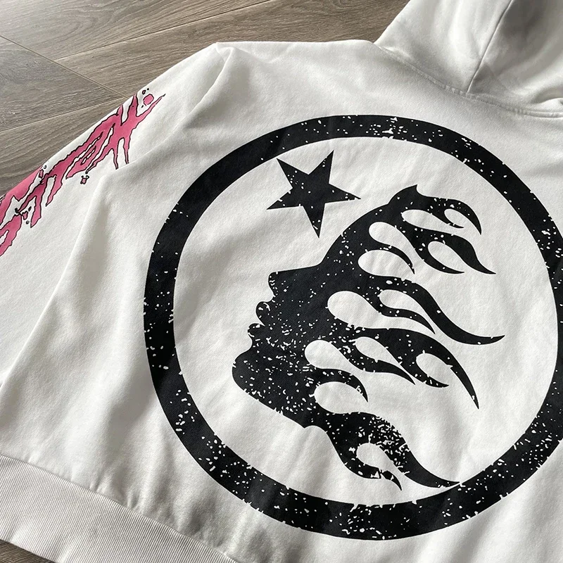 HS Flame Glitter Zip-Up Glitter fleece hoodie