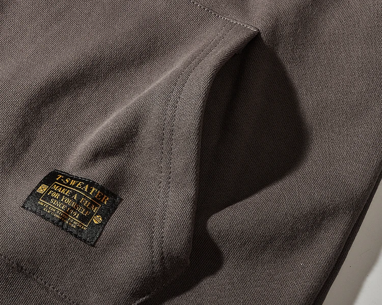 Autumn Winter New American Retro Heavyweight Velvet Kangaroo Pocket Sweatshirts Men's Simple Pure Cotton Washed Casual Sportwear