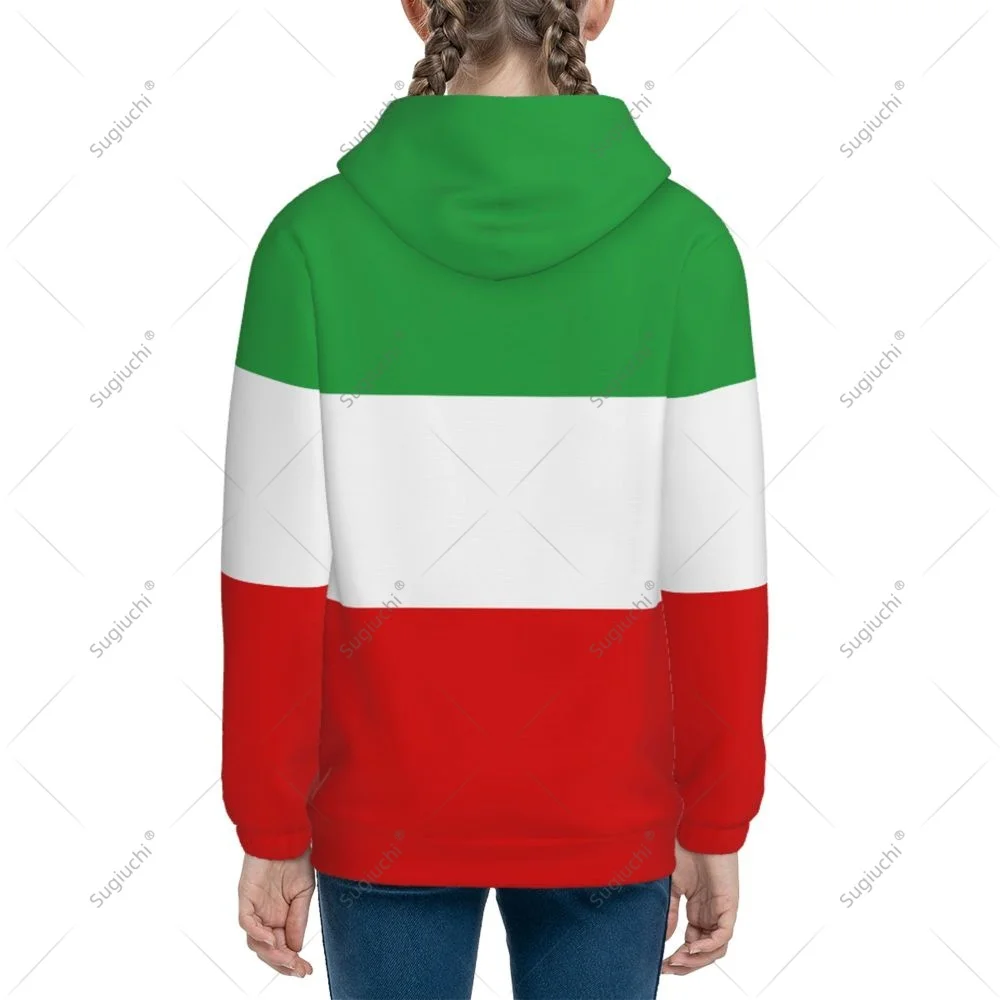 Unisex 3D Youth Hoodie Emblem Of Iran Lion And Sun Flag Of Iran Persia Kids Boys Girls Sweatshirt Pullover Hoodies Polyester