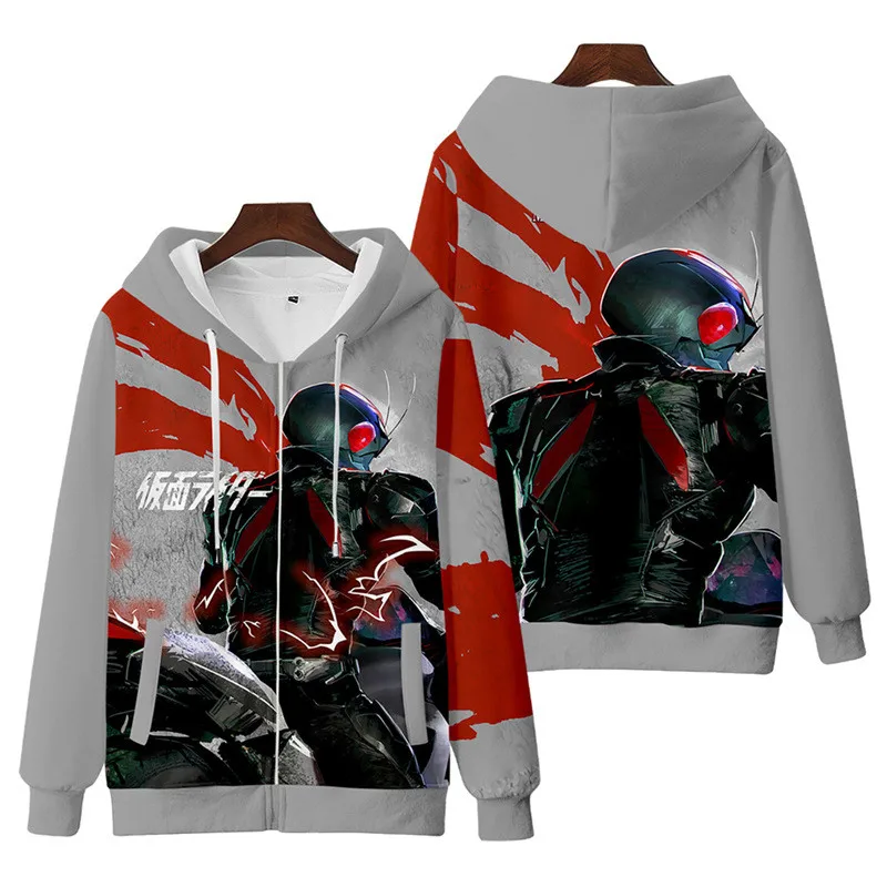 Masked Rider REVICE 3D Digital Printing Men/Women Autumn Japanese Anime Hoodies Sweatshirt Harajuku Cosplay Zip Up Jacket Coat