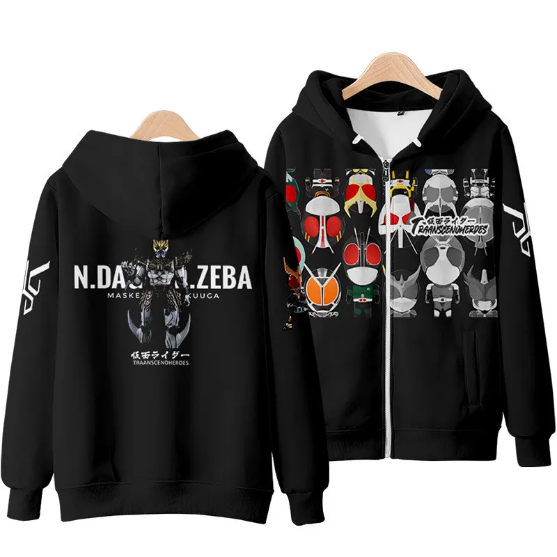 Masked Rider REVICE 3D Digital Printing Men/Women Autumn Japanese Anime Hoodies Sweatshirt Harajuku Cosplay Zip Up Jacket Coat