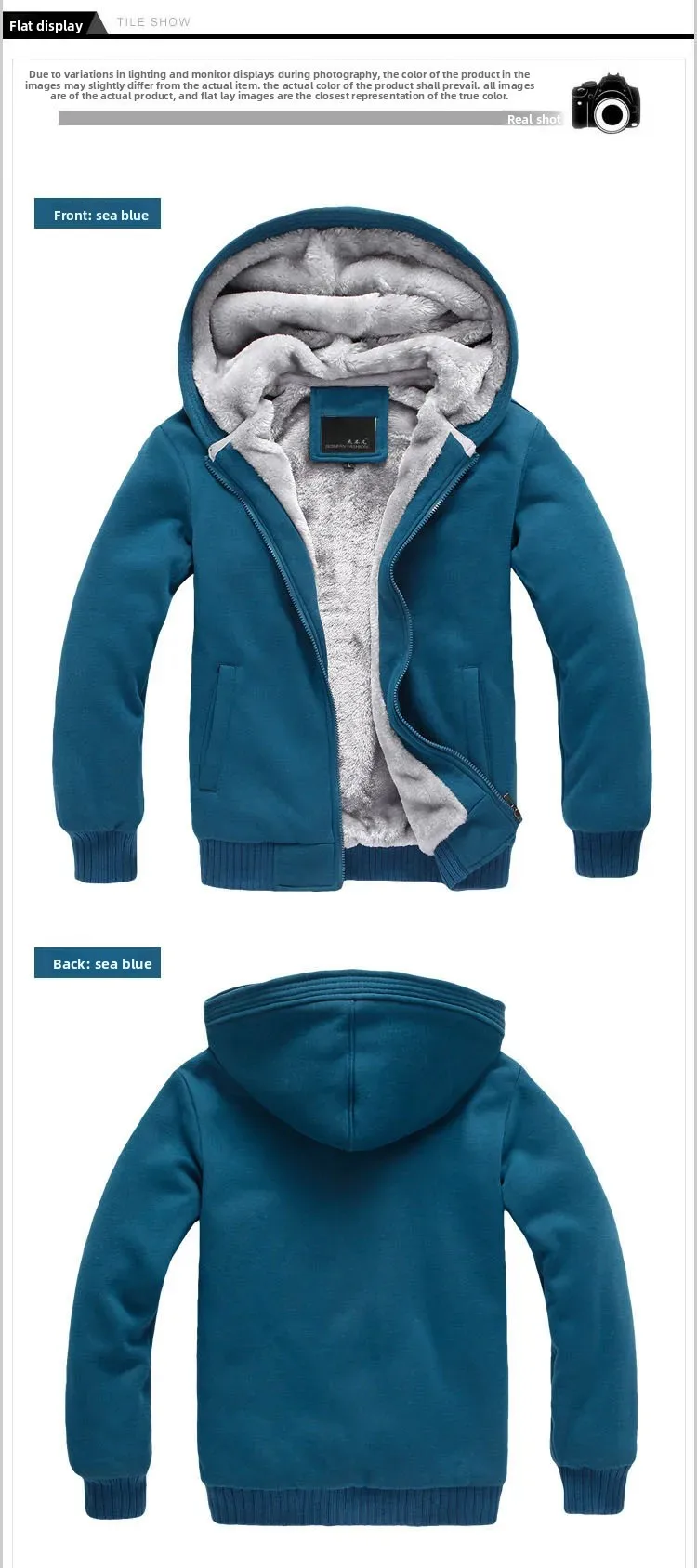 Fashion Men's Jackets Winter Hooded Coats Male Warm Sweatshirts Fleece Hoodie Slim Student Hoodies Outerwear 2026 Men's Clothing