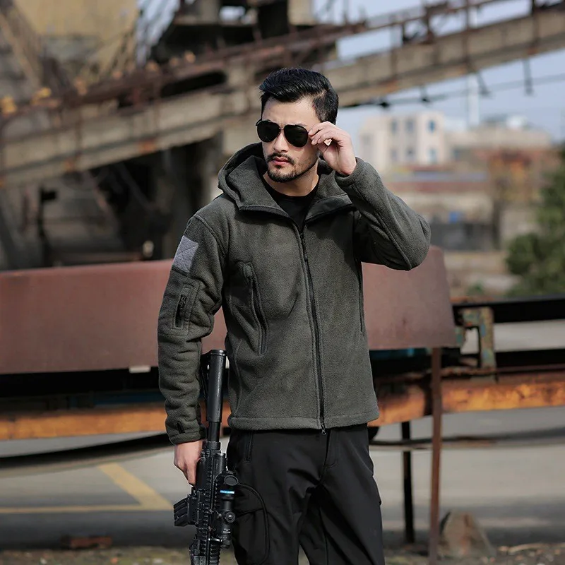 Men's Clothing Trainning Tactical Hoodies Overcoat Long Sleeved Warm Tshirt Coat for Men Sweatshirt Hoody