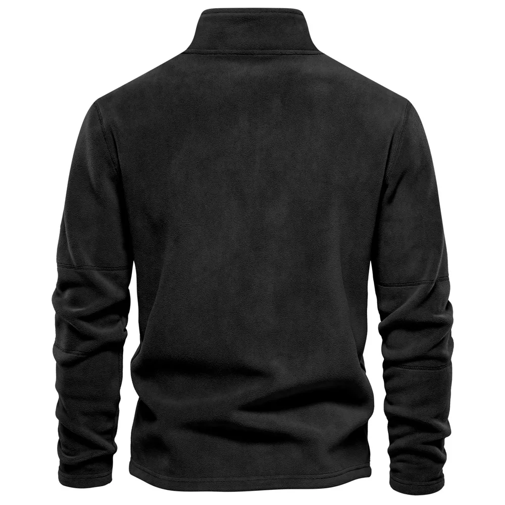 Men's autumn and winter fashion new item stand up collar half zipper long sleeved sweatshirt trend versatile men's fleece top