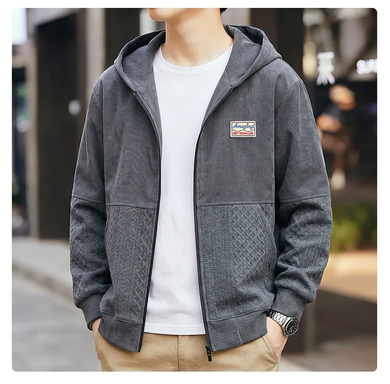 Zippered Hoodie Men Plus Size 12XL 10XL Spring Autumn Hoodie Jacket Male Big Size 12XL