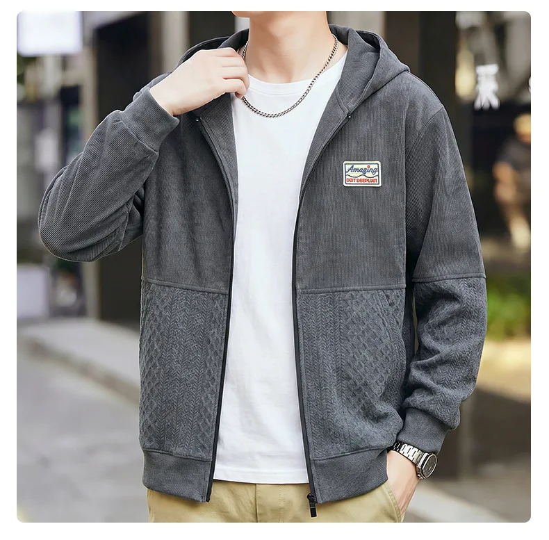 Zippered Hoodie Men Plus Size 12XL 10XL Spring Autumn Hoodie Jacket Male Big Size 12XL