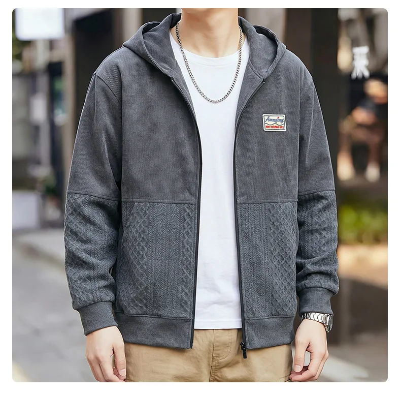 Zippered Hoodie Men Plus Size 12XL 10XL Spring Autumn Hoodie Jacket Male Big Size 12XL