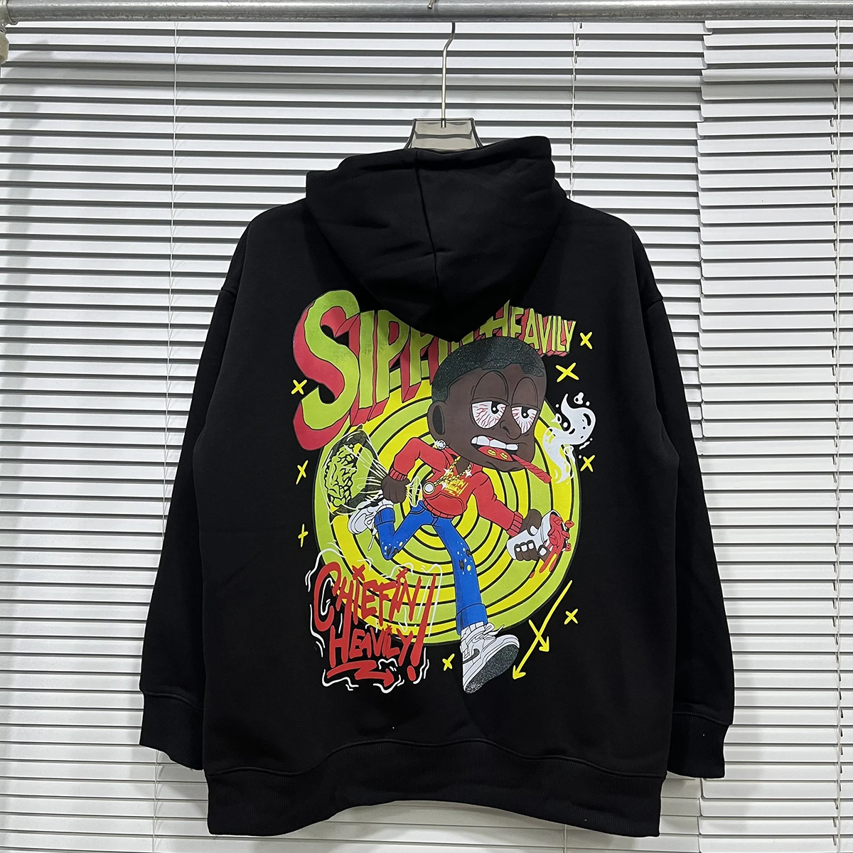 High Street Character Letter Print Hooded Hoodies for Men and Women Ropa Hombre Loose Baggy Autumn Sweatshirts Oversized