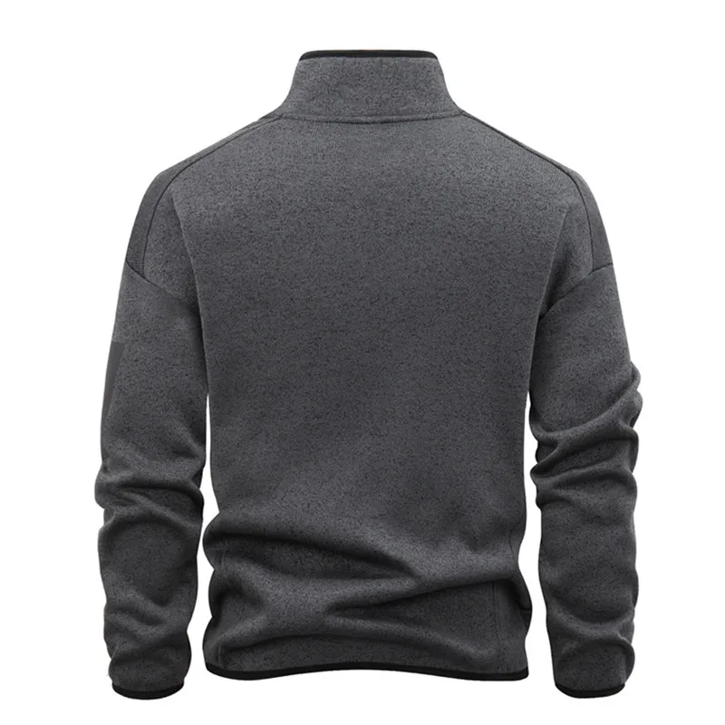 Spring Autumn Men's Fashion Hoodies Outwear Long Sleeve Stand Collar Cardigan Coat Hoodie Male Casual Sports Zipper Jacket Man