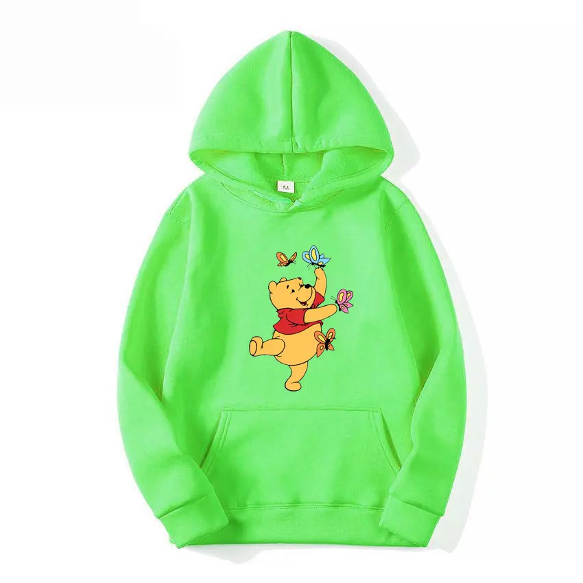 Winnie the Pooh Men Hoodie Japanese Cartoon Anime Women Pullover New Casual Autumn Winter Couple Oversized Sweatshirts