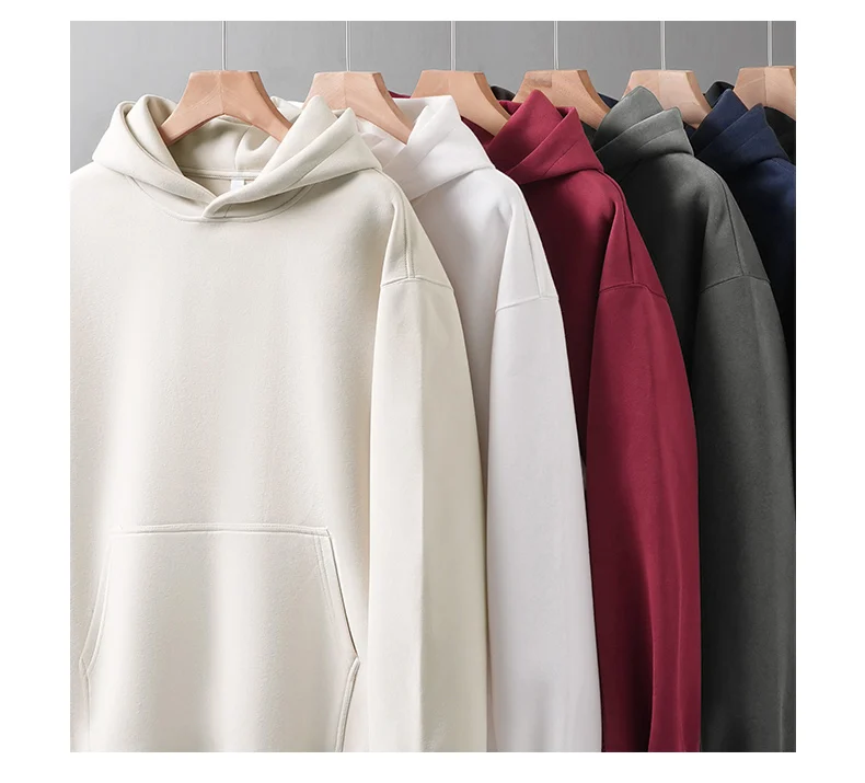 DUKEEN 450G Heavyweight Men's Hoodies 2025 Spring and Autumn Basic Solid Color Sport Hooded Jacket High Quality Men's Clothing