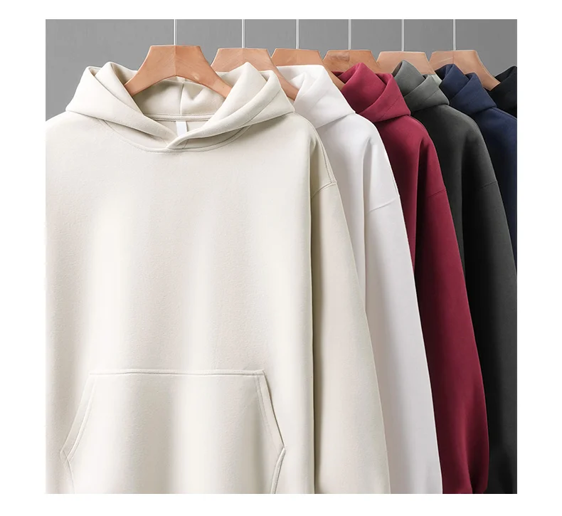 DUKEEN 450G Heavyweight Men's Hoodies 2025 Spring and Autumn Basic Solid Color Sport Hooded Jacket High Quality Men's Clothing